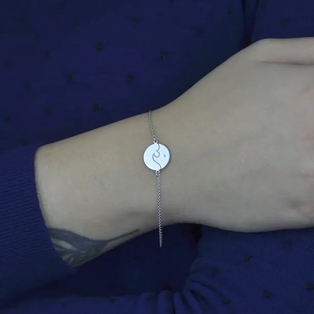 Stříbrný náramek s diamantem CANDICE Image