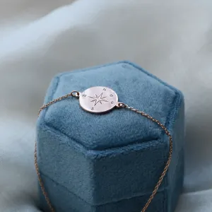 Zlatý náramek s kompasem a diamantem BOBBIE Thumbnail