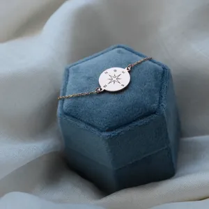 Zlatý náramek s kompasem a diamantem BOBBIE Thumbnail