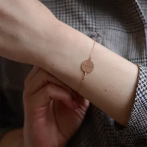 Zlatý náramek s kompasem a diamantem BOBBIE Thumbnail