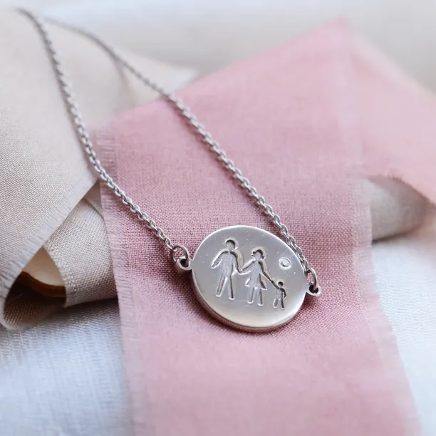 Zlatý náramek s rytinou a diamantem ZERA Image