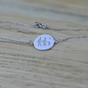 Zlatý náramek s rytinou a diamantem ZERA Thumbnail