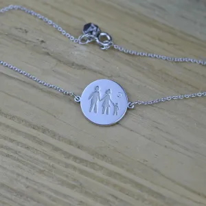 Zlatý náramek s rytinou a diamantem ZERA Thumbnail