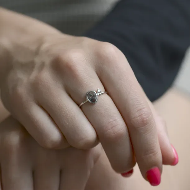 Zlatý prsten s diamantem salt and pepper 0.6ct MICHELLE Image