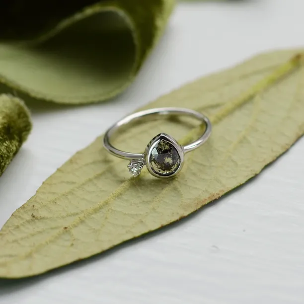 Zlatý prsten s diamantem salt and pepper 0.6ct MICHELLE Image