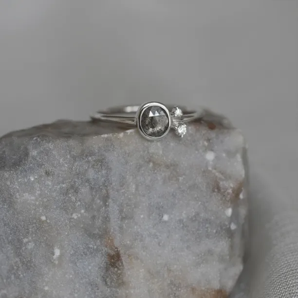 Zlatý prsten s diamantem salt and pepper MELISSA Image