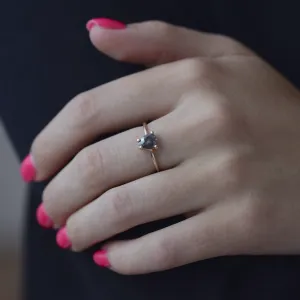 Zlatý prsten s diamantem salt and pepper TERRI Thumbnail