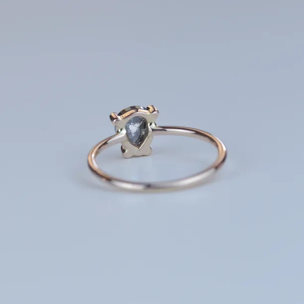 Zlatý prsten s diamantem salt and pepper TERRI Image