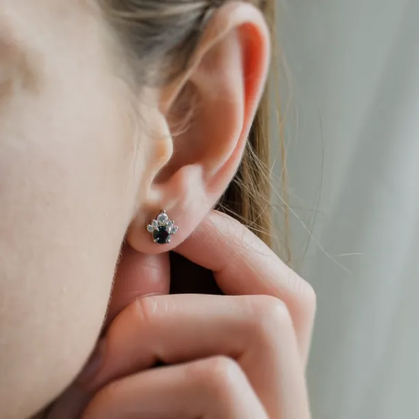 Zlaté náušnice s topazy a diamanty OCEANIA Image