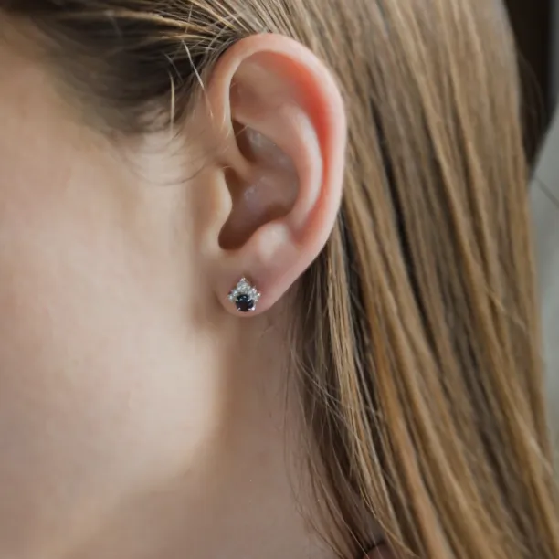 Zlaté náušnice s topazy a diamanty OCEANIA Image