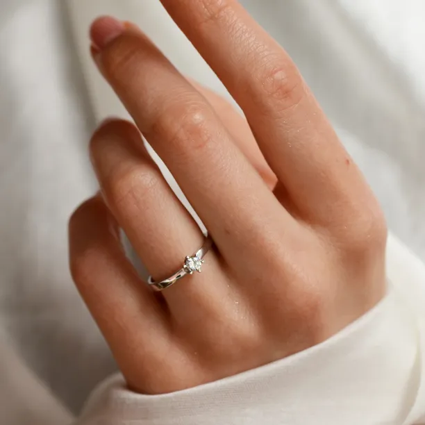 Platinum promise Brilliant ring 0.16ct FISKA Image