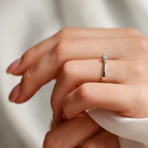 Platinum promise Brilliant ring 0.16ct FISKA Thumbnail