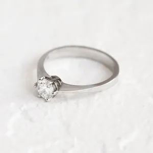 Platinum engagement ring with diamond 0.4ct FLORA Thumbnail