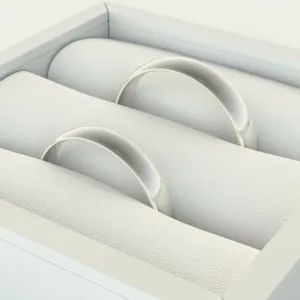 Komfortní snubní prsteny z platiny YORK Thumbnail