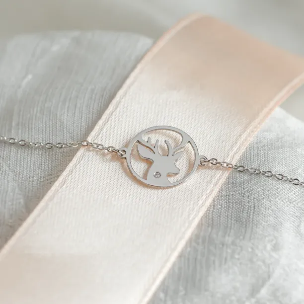 Zlatý náramek ve tvaru jelena APRIL Image