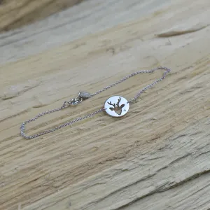 Stříbrný náramek s diamantem ve tvaru jelena JILL Thumbnail