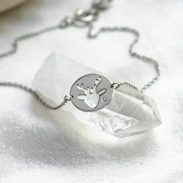 Zlatý náramek s diamantem ve tvaru jelena JILL Image