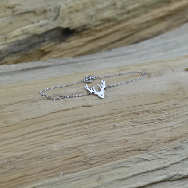 Stříbrný náramek s motivem jelena a diamantem ELLEN Image