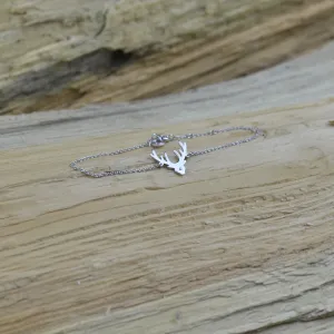 Stříbrný náramek s motivem jelena a diamantem ELLEN Thumbnail