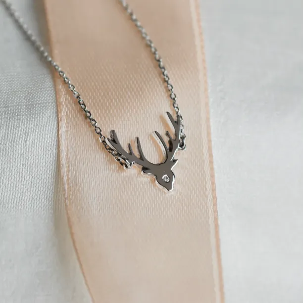 Stříbrný náramek s motivem jelena a diamantem ELLEN Image