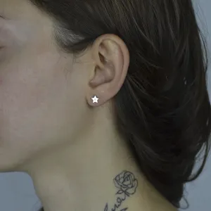 Zlaté minimalistické náušnice s diamanty EMILY Thumbnail