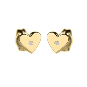 Zlaté minimalistické náušnice RACHEL s diamanty Thumbnail