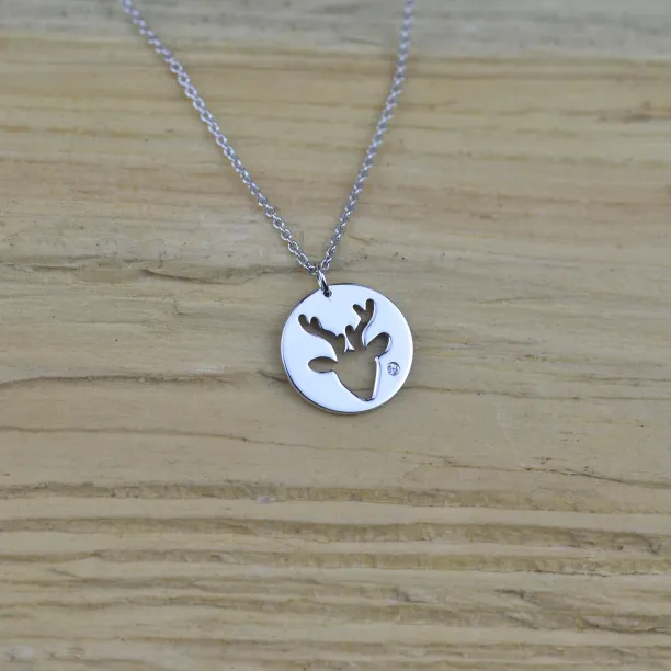 Stylový stříbrný přívěsek s diamantem ANN Image