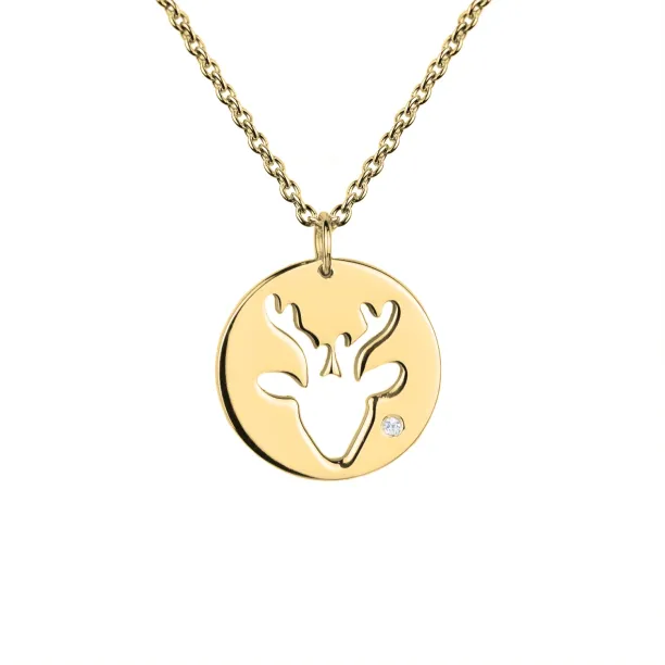 Stylový zlatý přívěsek s diamantem ANN Image