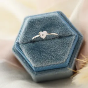 PATRICIA Heart shape gold diamond ring Thumbnail