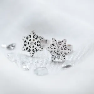 Stříbrné vločky ARIANA s diamanty Thumbnail