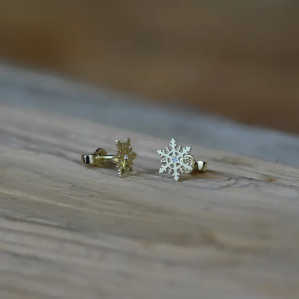 Zlaté vločky ARIANA s diamanty Image