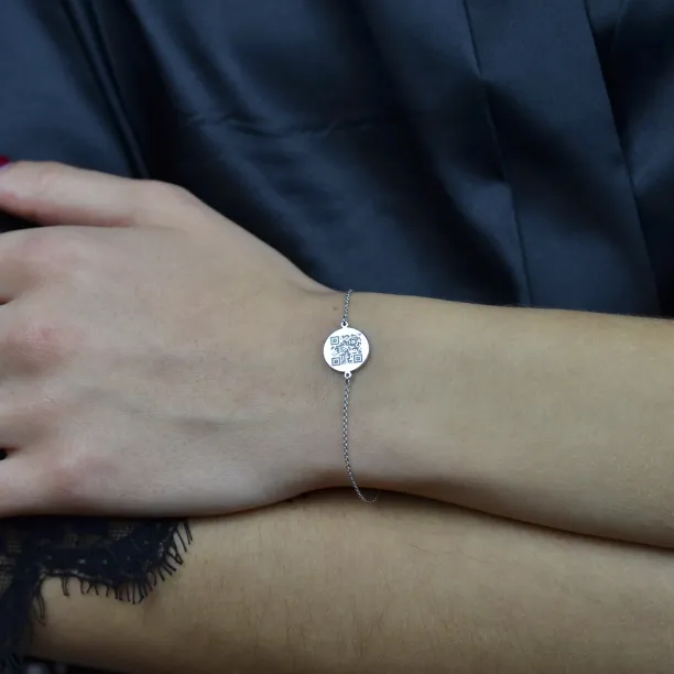 Originální stříbrný náramek s QR kódem ALEXA Image