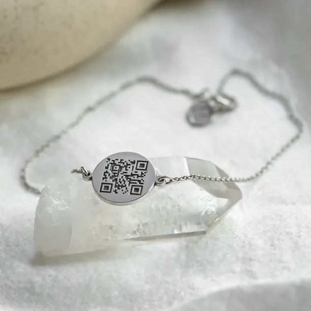 Originální stříbrný náramek s QR kódem ALEXA Image