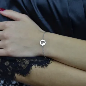 Zlatý náramek ve tvaru dětské stopy ZOE s diamantem Thumbnail