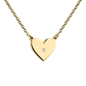 Stříbrný náhrdelník LILLIAN ve tvaru srdce s diamantem Thumbnail
