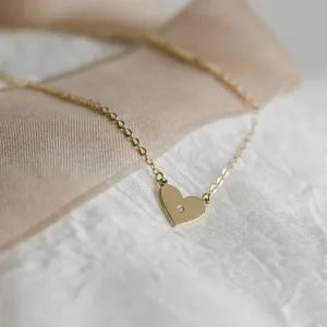 Diamond necklace in the shape of the heart LILLIAN Thumbnail