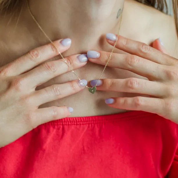 Diamond necklace in the shape of the heart LILLIAN Image