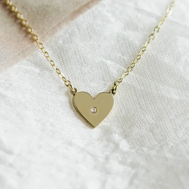 Diamond necklace in the shape of the heart LILLIAN Image