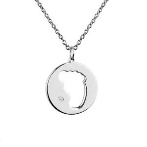 Přívěsek ve tvaru dětské stopy EIIA s diamantem  Thumbnail