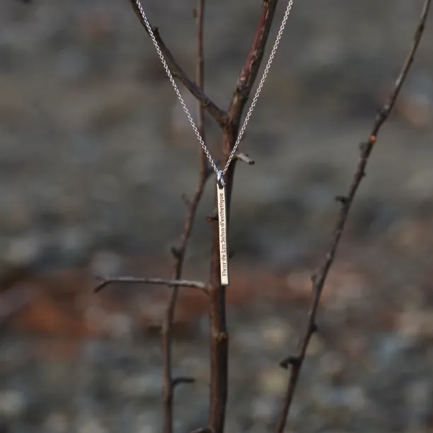 Zlatý minimalistický náhrdelník s možností gravíru ODDA Image