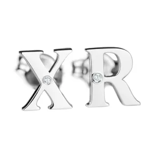 Personalizované náušnice s diamantem ze stříbra QUNTI Thumbnail