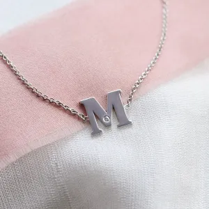 Stříbrný náramek s písmenkem a diamantem KALIN Thumbnail