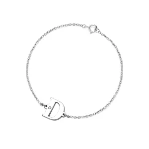 Stříbrný náramek s písmenkem a diamantem KALIN Thumbnail