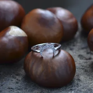 Originální zlatý prsten DISI ve tvaru půlměsíce Thumbnail