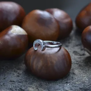 Originální zlatý prsten DISI ve tvaru půlměsíce Thumbnail