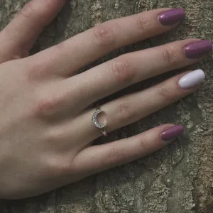 Originální zlatý prsten DISI ve tvaru půlměsíce Thumbnail