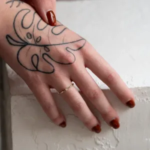 Minimalistický zlatý prsten s diamantem LAUDE Thumbnail