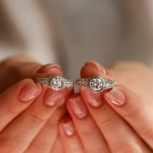 Vintage prsten s moissanitem a diamanty SOLA Thumbnail