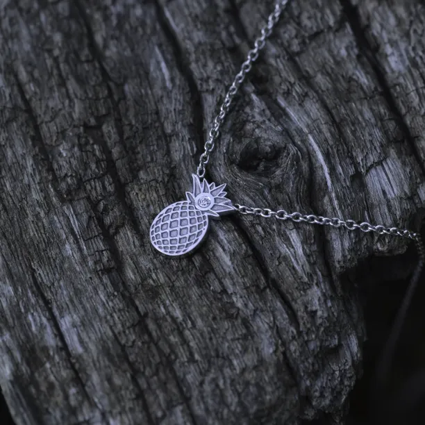 Originální stříbrný přívěsek v podobě ananasu s diamantem VINI Image