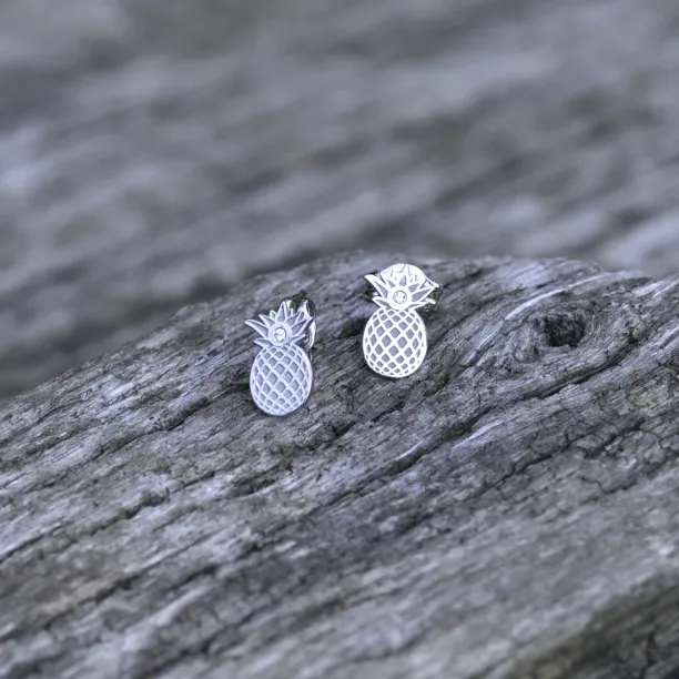 KATO ovocné tvary autentické stříbrné diamantové náušnice Image